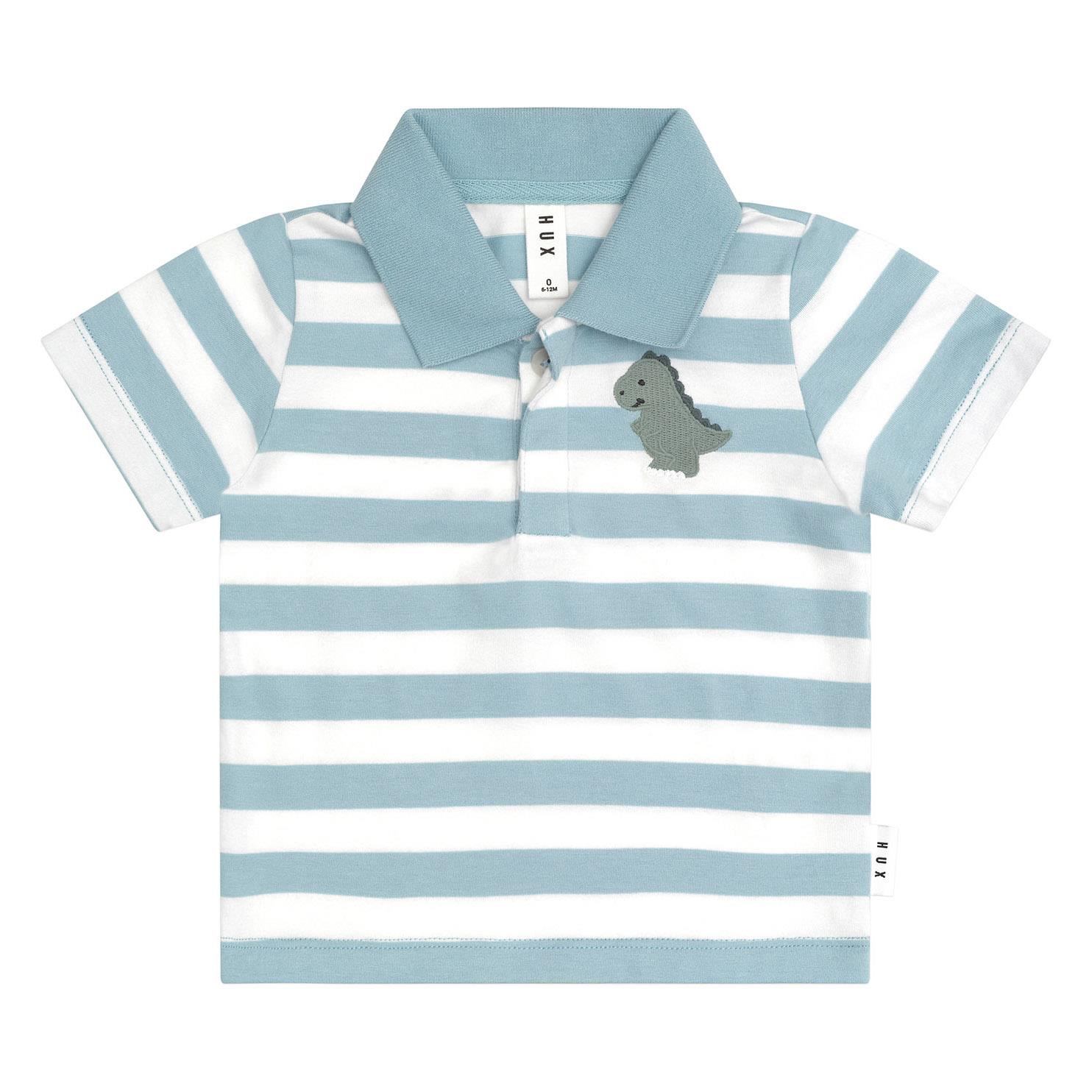 Huxbaby T-Rex Stripe Polo T-Shirt 3-5Y